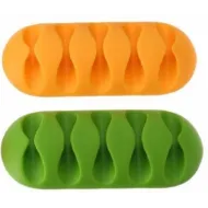 Rubber Cable Organizer 2pcs - Green Orange Rubber Cable Organizer 2pcs - Green Orange