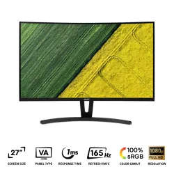 ACER Nitro ED3 ED273 27 inch VA 1080p 165HZ 1ms Curved Gaming Monitor