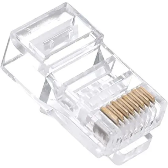 3 COM Modular Plug RJ-45 UTP Cat5 Gold Plated UTP - 100 Pieces