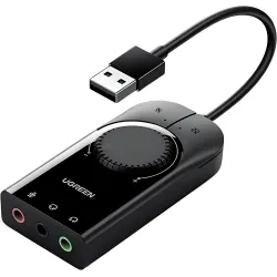 UGREEN USB External Stereo Sound Adapter 15cm Black 6957303849642 -40964