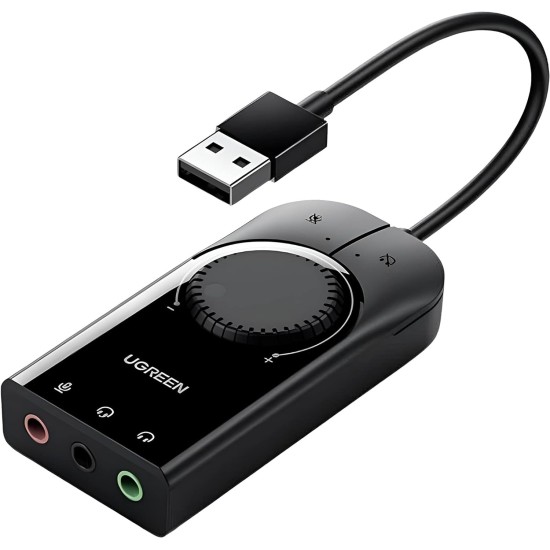 UGREEN USB External Stereo Sound Adapter 15cm Black -40964 (Open Box)