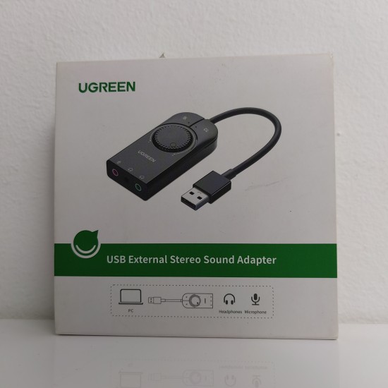 UGREEN USB External Stereo Sound Adapter 15cm Black -40964 (Open Box)