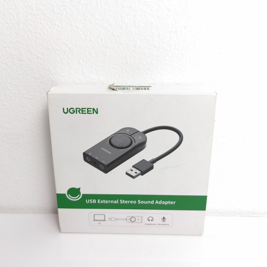 UGREEN USB External Stereo Sound Adapter 15cm Black -40964 (Open Box)