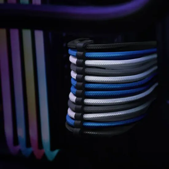 Antec PSU Sleeved Extension Cable Kit Blue-Grey- PSUSCB30-401-BG-WB
