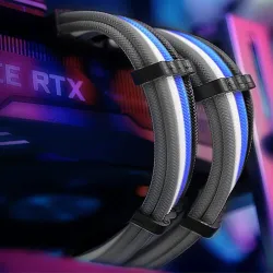 Antec PSU Sleeved Extension Cable Kit Blue-Grey- PSUSCB30-401-BG-WB