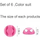 Rubber Cable Organizer CC-929 6pcs - Multi Color