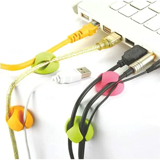 Rubber Cable Organizer CC-929 6pcs - Multi Color