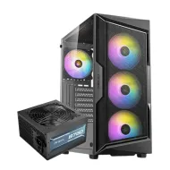 Antec AX61 Elite Mid Tower Case 4 Fan ARGB Black + Antec Atom B750 Power Supply