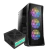 Antec NX360 Mid Tower Case 4 Fan ARGB Black + Antec Atom V450 Power Supply