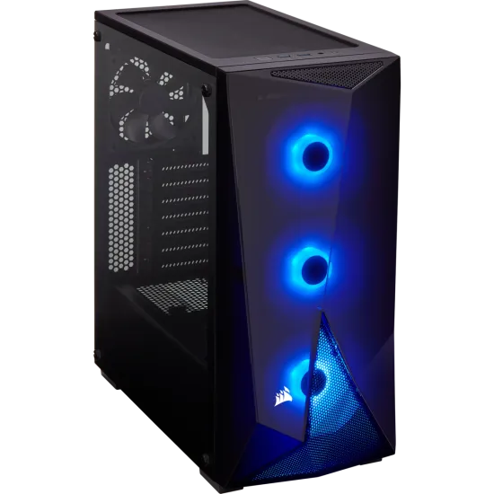 Corsair Carbide SPEC DELTA RGB Black ATX Mid-Tower Case + Corsair CV550 550W 80 Plus Bronze Power Su