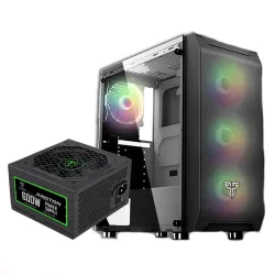 Fantech Aero CG80 RGB Mid Tower Case - Black + T-Dagger T-TPS201 600W Power Supply Fantech Aero CG80 RGB Mid Tower Case - Black + T-Dagger T-TPS201 600W Power Supply