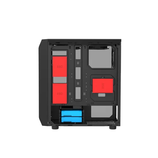 Fantech Aero CG80 RGB Mid Tower Case - Black + T-Dagger T-TPS201 600W Power Supply