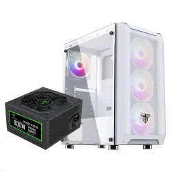 Fantech Aero CG80 RGB Mid Tower Case - Space Edition White  + T-Dagger T-TPS201 600W Power Supply Fantech Aero CG80 RGB Mid Tower Case - Space Edition White  + T-Dagger T-TPS201 600W Power Supply
