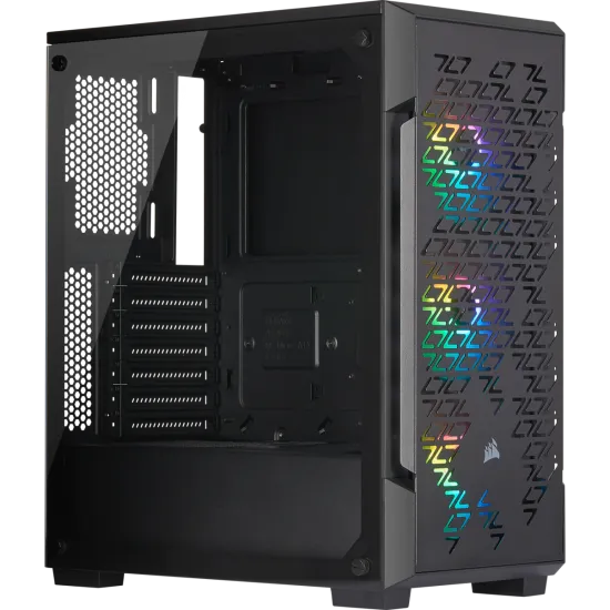 CORSAIR iCUE 220T RGB Airflow Black ATX Mid-Tower Smart Case (3x120mm RGB fan)