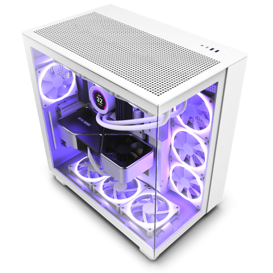 NZXT H9 Flow Mid-Tower Case - White