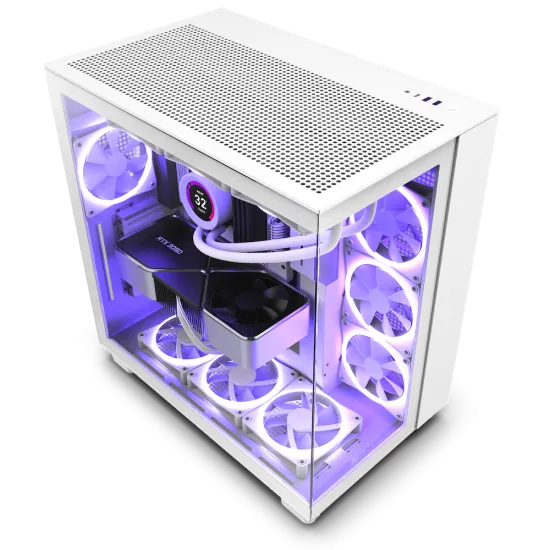 NZXT H9 Flow Mid-Tower Case - White