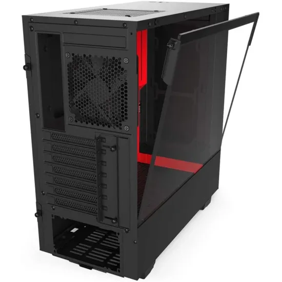 NZXT H510 Black Red ATX Mid-Tower Case (2x120mm Fan Non RGB)