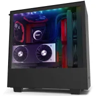 NZXT H510i Compact Black-Red ATX Mid-Tower Case 2x120mm Fan No RGB 2 Integrated LED Strips RGB Co