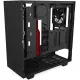 NZXT H510i Compact Black-Red ATX Mid-Tower Case 2x120mm Fan No RGB 2 Integrated LED Strips RGB Co