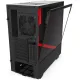 NZXT H510i Compact Black-Red ATX Mid-Tower Case 2x120mm Fan No RGB 2 Integrated LED Strips RGB Co