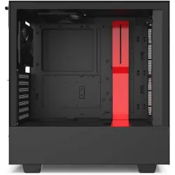 NZXT H510i Compact Black-Red ATX Mid-Tower Case 2x120mm Fan No RGB 2 Integrated LED Strips RGB Co