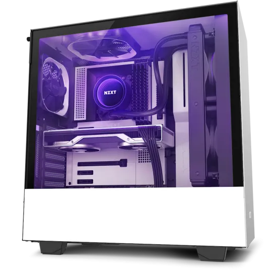 NZXT H510i Compact Mid Tower White-Black Chassis