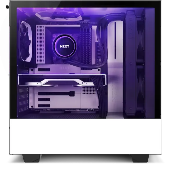 NZXT H510i Compact Mid Tower White-Black Chassis