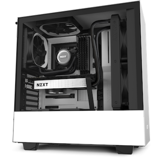 NZXT H510i Compact Mid Tower White-Black Chassis