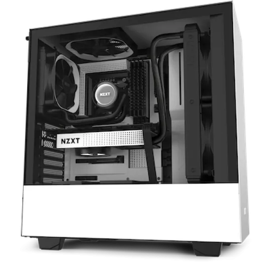 NZXT H510i Compact Mid Tower White-Black Chassis
