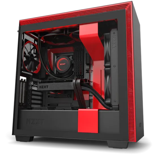 NZXT H710 Mid Tower Black-Red Chassis