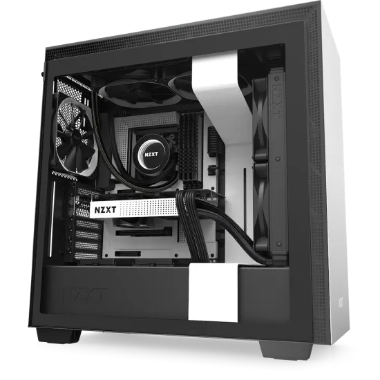 NZXT H710 Matte White ATX Mid-Tower Case (2x120mm Fan Non RGB)