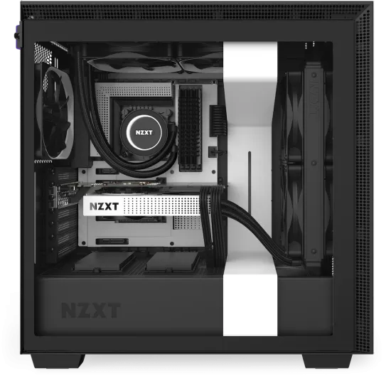 NZXT H710 Matte White ATX Mid-Tower Case (2x120mm Fan Non RGB)