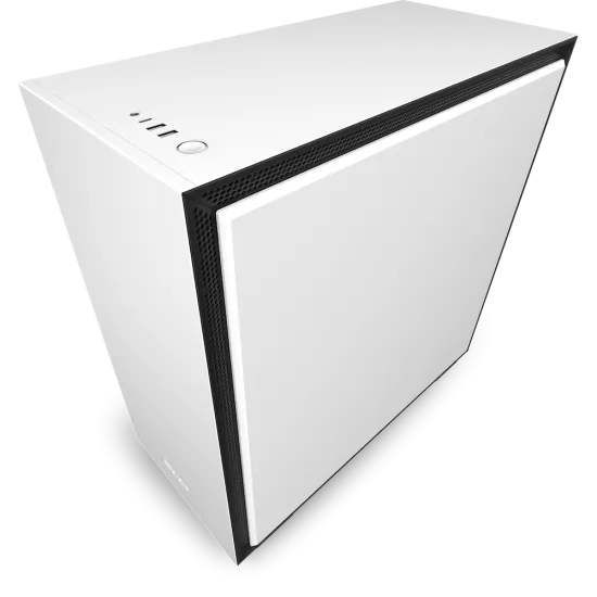NZXT H710 Matte White ATX Mid-Tower Case (2x120mm Fan Non RGB)