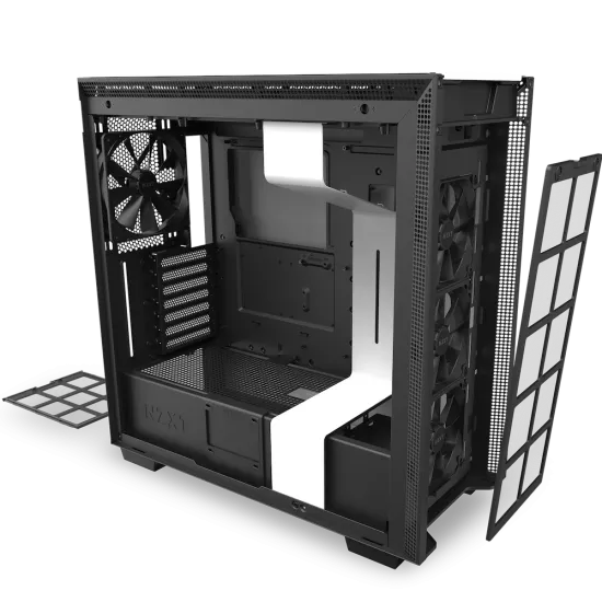 NZXT H710 Matte White ATX Mid-Tower Case (2x120mm Fan Non RGB)