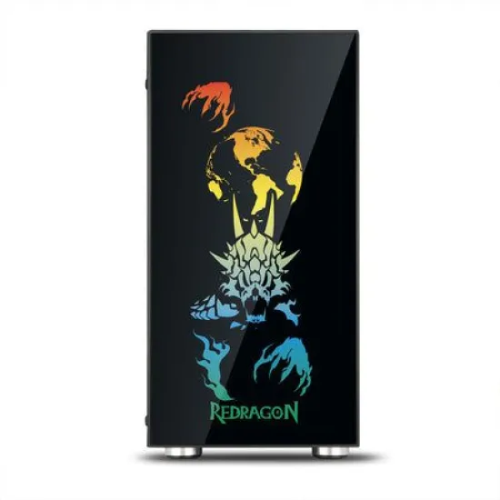 Redragon Steeljaw GC-608 Mid-Tower Gaming Case 4 Fan 2 RGB 2 Fan Balck 