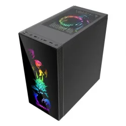 Redragon Steeljaw GC-608 Mid-Tower Gaming Case 4 Fan 2 RGB 2 Fan Black 