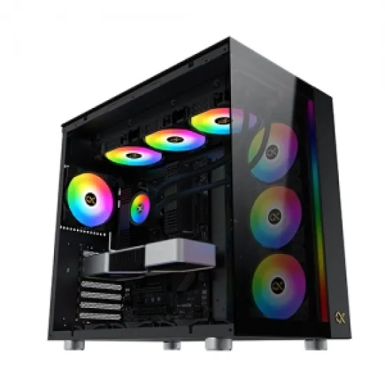 XIGMATEK AQUA Ultra Air Super Tower Case 7 Fan ARGB Black