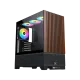 XIGMATEK Endorphin WD Wood ARGB Mid Tower Case 4 Fan ARGB Black
