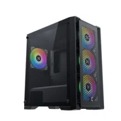 XIGMATEK LUX S MID TOWER CASE (4x120mm ARGB fan) - Black