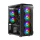 XIGMATEK Overtake Black ATX Mid-Tower Case (6x120mm RGB fan)