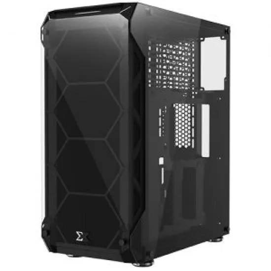 XIGMATEK Overtake Black ATX Mid-Tower Case (6x120mm RGB fan)