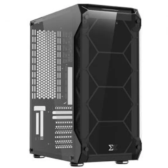 XIGMATEK Overtake Black ATX Mid-Tower Case (6x120mm RGB fan)