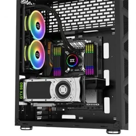 XIGMATEK Overtake Black ATX Mid-Tower Case (6x120mm RGB fan)