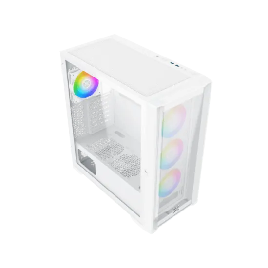 XIGMATEK ZOSER ARCTIC Super Tower Case 4 Fan ARGB White