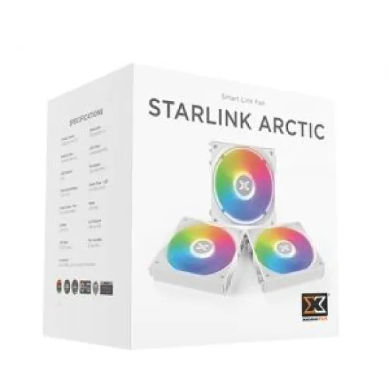 XIGMATEK Starlink Arctic 3 Fans ARGB with Controller White