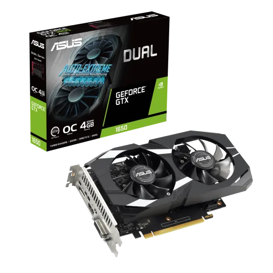 ASUS GeForce GTX 1650 Dual V2 4GB GDDR6 OC Graphics Card Black