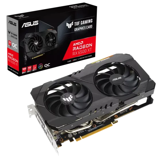 ASUS TUF Gaming Radeon RX 6500 XT OC 4GB GDDR6 Graphics Card