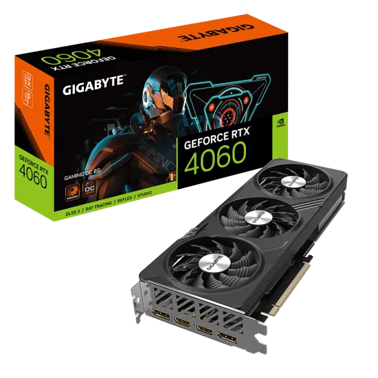 Gigabyte GeForce RTX 4060 GAMING OC 8G GDDR6 Graphics Card Black