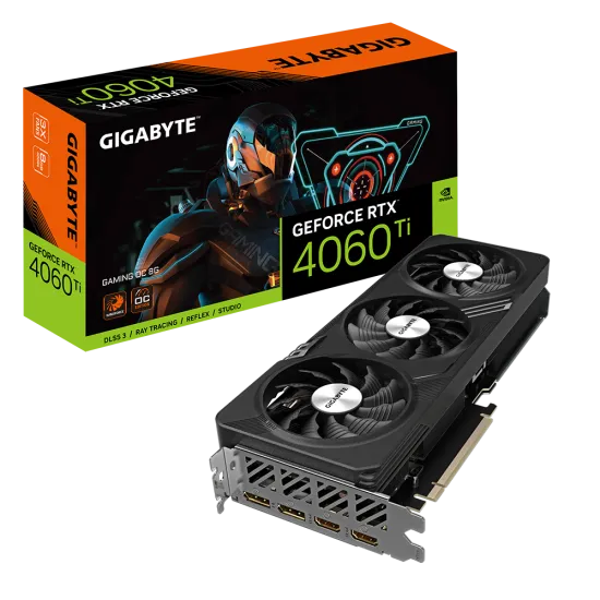 Gigabyte GeForce RTX 4060 TI GAMING OC 8G GDDR6 Graphics Card Black
