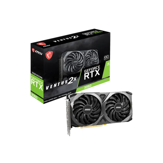 MSI GeForce RTX 3060 VENTUS 2X 12G GDDR6 OC Graphics Card Black